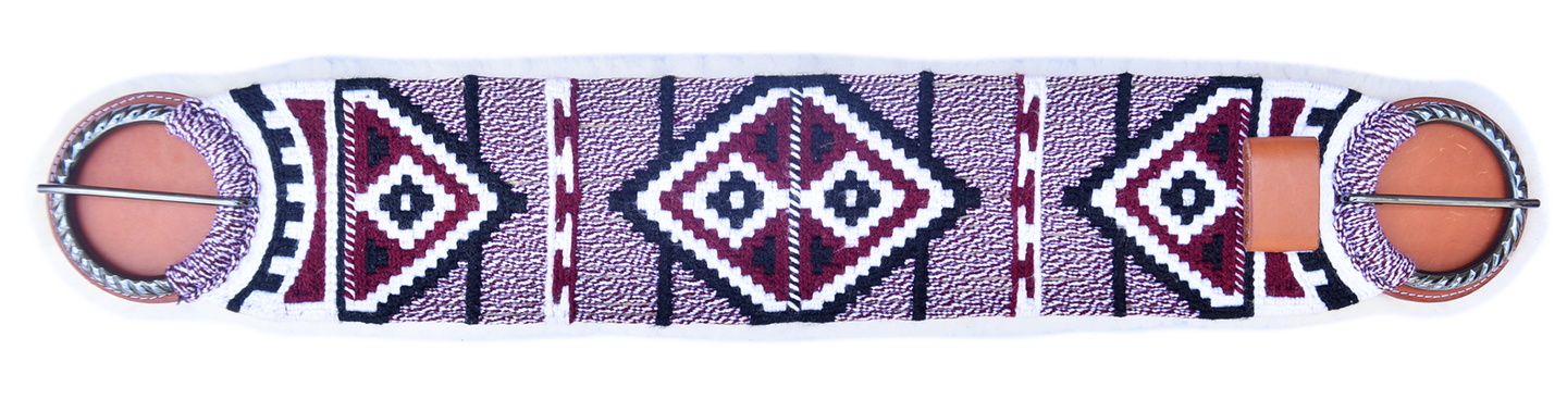 Cincho con argollas finas grabadas y borrega completa